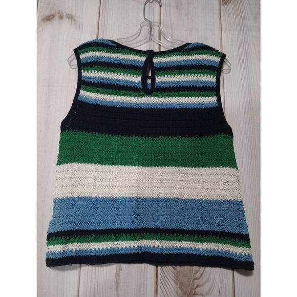 Eva Mendes Sweater Vest Ladies Large Green Blue - Picture 2 of 7